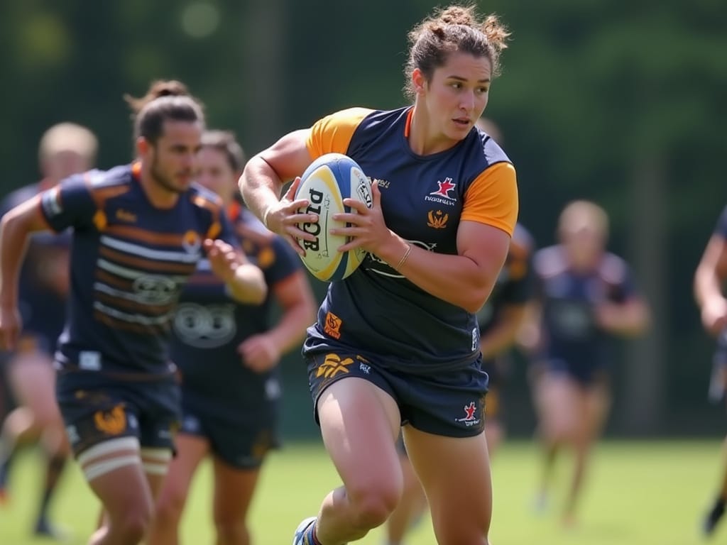 A TAG X player runs with the ball